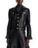Dolce Cabo Dolce Cabo Faux Leather Ruffle Trim Jacket - 1