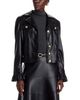 Dolce Cabo Dolce Cabo Faux Leather Ruffle Trim Jacket - 4