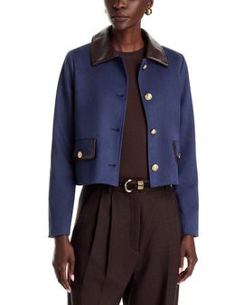 Dolce Cabo Dolce Cabo Faux Leather Trim Faux Suede Jacket