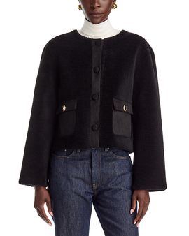 Dolce Cabo Dolce Cabo Faux Shearling Collarless Jacket