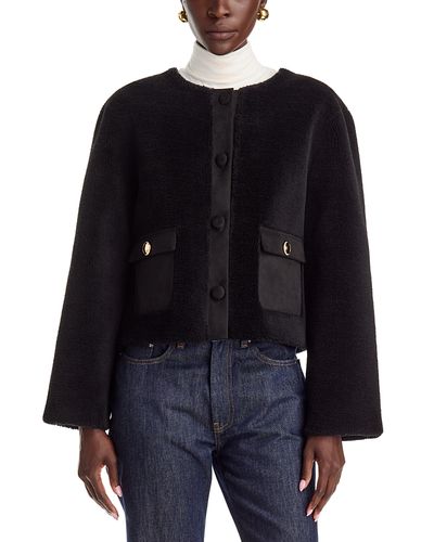 Dolce Cabo Dolce Cabo Faux Shearling Collarless Jacket
