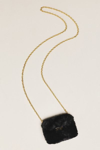 Dolce Vita Brindi Mini Furry Wallet Bag