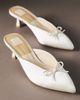 Dolce Vita Cleo Satin Mule Kitten Heels - 1