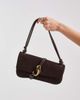 Dolce Vita Dolce Vita Alice suede shoulder bag with gold-tone hardware in chocolate brown - 1
