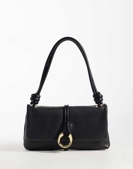 Dolce Vita Dolce Vita Amina leather shoulder bag with gold-tone hardware in black