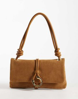 Dolce Vita Dolce Vita Amina leather shoulder bag with gold-tone hardware in cognac-Brown