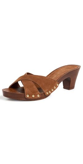 Dolce Vita Dolce Vita Averie Nubuck Leather Clogs Brown