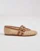 Dolce Vita Dolce Vita Baylee woven ballet flats in natural with tan leather-look straps-Brown - 2