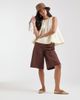Dolce Vita Dolce Vita Baylee woven ballet flats in natural with tan leather-look straps-Brown - 4