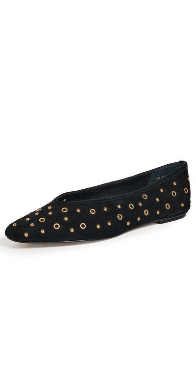 Dolce Vita Dolce Vita Caret Stud Flats Onyx Suede