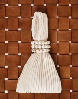 Dolce Vita Dolce Vita Carey clutch purse with resin detailing in ivory-White