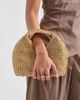 Dolce Vita Dolce Vita Dahlia raffia clutch purse with studs in gold-Neutral - 1