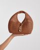 Dolce Vita Dolce Vita Dahlia woven clutch purse with gold-tone hardware in tan-Brown - 1