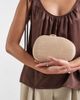 Dolce Vita Dolce Vita Dionne hard case pearlescent clutch purse with gold-tone detail in taupe-White - 1
