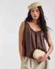 Dolce Vita Dolce Vita Dionne hard case pearlescent clutch purse with gold-tone detail in taupe-White - 2