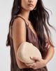 Dolce Vita Dolce Vita Dionne hard case pearlescent clutch purse with gold-tone detail in taupe-White - 4