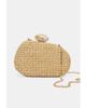 Dolce Vita Dolce Vita Dionne hard case raffia clutch purse with resin detailing in natural-Neutral - 1