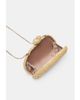 Dolce Vita Dolce Vita Dionne hard case raffia clutch purse with resin detailing in natural-Neutral - 2