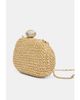 Dolce Vita Dolce Vita Dionne hard case raffia clutch purse with resin detailing in natural-Neutral - 3