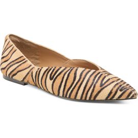 Dolce Vita Dolce Vita Gema Genuine Calf Hair Pointed Toe Flat