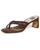 Dolce Vita Dolce Vita Gessie Heeled Thong Sandals DK Brown Nubuck - 1