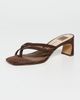 Dolce Vita Dolce Vita Gessie Heeled Thong Sandals DK Brown Nubuck - 2
