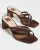 Dolce Vita Dolce Vita Gessie Heeled Thong Sandals DK Brown Nubuck - 5
