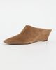 Dolce Vita Dolce Vita Hilah Suede Wedge Mules Light Brown Suede - 2