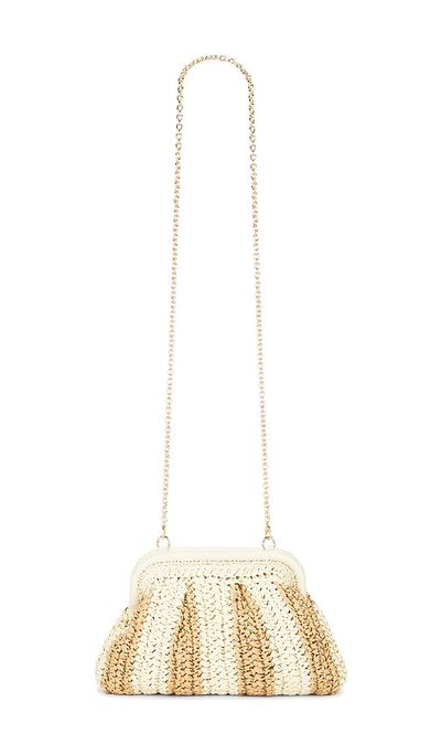 Dolce Vita Dolce Vita Hydra Framed Raffia Clutch