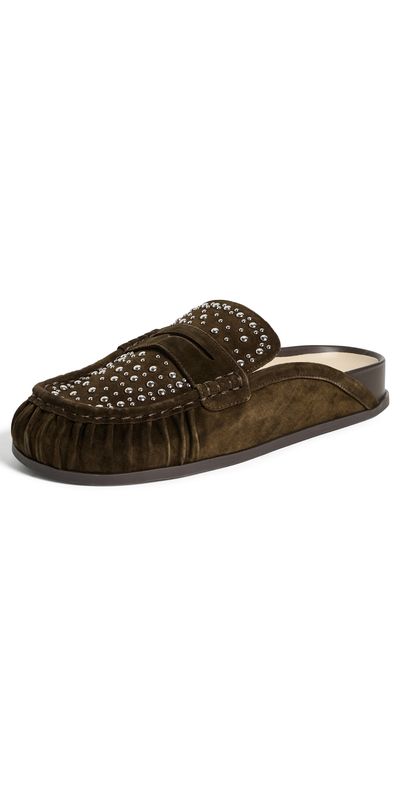 Dolce Vita Dolce Vita Jodero Stud Mules Moss Suede