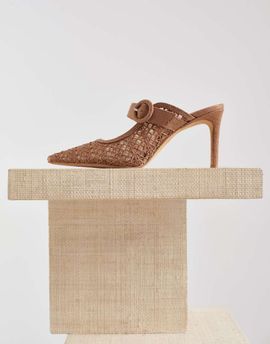 Dolce Vita Dolce Vita Keekee macramé pointed toe heels in tan-Brown