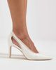 Dolce Vita Dolce Vita Kelson Bridal pointed toe heels with faux pearl cutout detailing in white leather - 1
