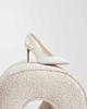Dolce Vita Dolce Vita Kelson Bridal pointed toe heels with faux pearl cutout detailing in white leather - 4