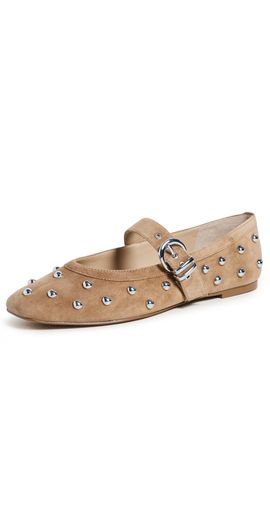 Dolce Vita Dolce Vita Mikel Stud Flats Lt Brown Suede