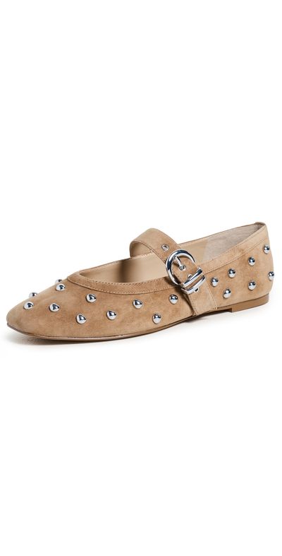 Dolce Vita Dolce Vita Mikel Stud Flats Lt Brown Suede