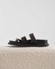 Dolce Vita Dolce Vita Sally toe loop sandals with gold hardware in black leather - 4