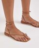 Dolce Vita Dolce Vita Tyrice ankle strap sandals with toe loop in espresso leather-Brown - 4
