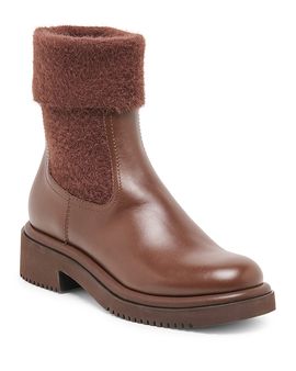 Dolce Vita Dolce Vita Women's Barbi Plush Knit & Leather Ankle Boots