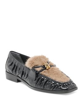Dolce Vita Dolce Vita Women's Bonie Plush Faux Fur Patent Leather Loafers