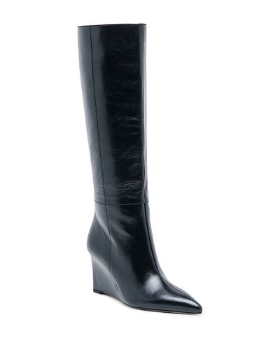 Dolce Vita Dolce Vita Women's Emila Leather Knee High Wedge Boots