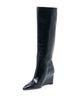 Dolce Vita Dolce Vita Women's Emila Leather Knee High Wedge Boots - 5