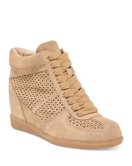 Dolce Vita Dolce Vita Women's Irlah Perforated Suede Wedge Sneakers