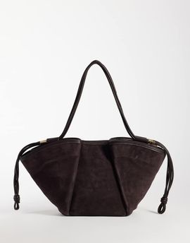 Dolce Vita Dolce VitaMaro suede shoulder tote bag in chocolate-Brown