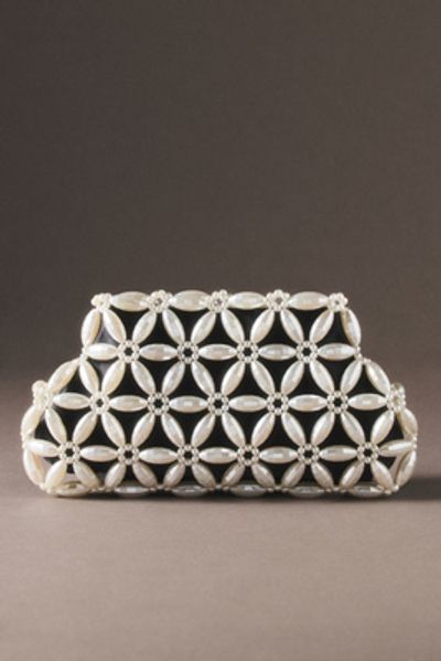 Dolce Vita Marlow Satin Pearl Clutch