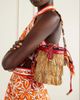 DOLCE&GABBANA Capri fringed leather and twill-trimmed raffia bucket bag - 2