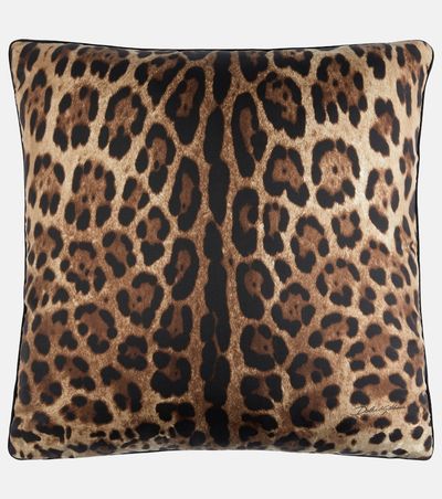 Dolce&Gabbana Casa Dolce&Gabbana Casa Leopardo Small silk twill cushion