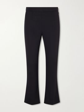 DOLCE&GABBANA Charmeuse cropped silk-blend flared pants