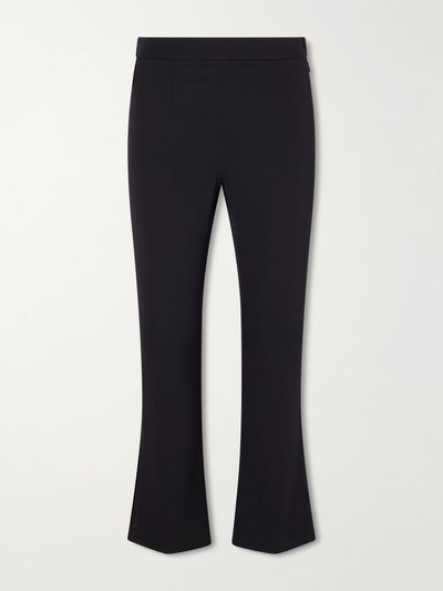 DOLCE&GABBANA Charmeuse cropped silk-blend flared pants