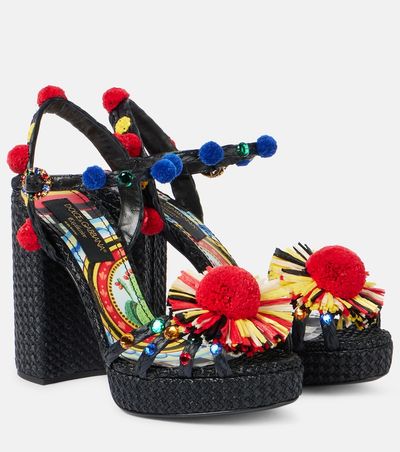 Dolce&Gabbana Dolce&Gabbana 105 embellished raffia sandals