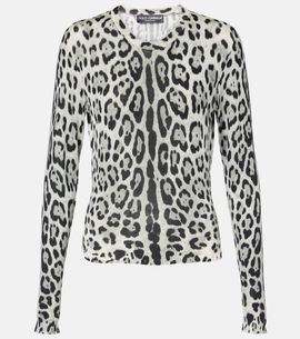 Dolce&Gabbana Dolce&Gabbana Animal-print silk sweater